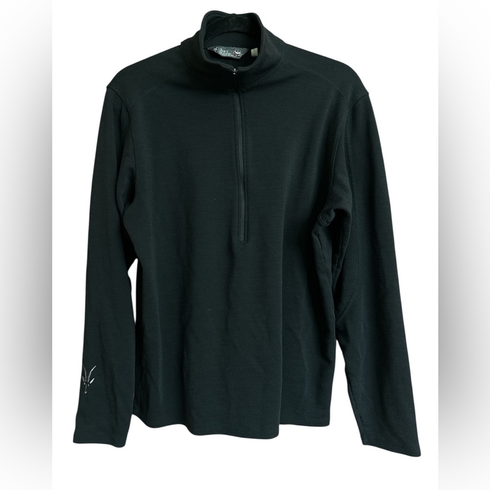Ibex Men’s Rambouillet Wool 1/4 Zip Sweater USA Made Baselayer Gorpcore Large